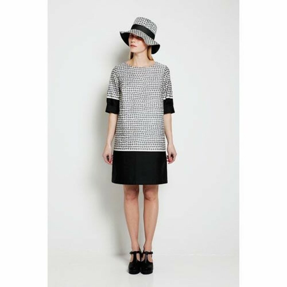 MARIMEKKO Poni Polka Dot Spot Print A-Line Cotton High Waisted Skirt - Picture 13 of 15